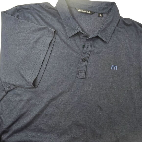 Travis Mathew Navy Polo Shirt XXXL Cotton Blend Men's Golf Short Sleeve - Picture 1 of 7